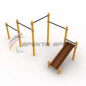 Купить Каскад турников со скамьей для пресса Воркаут SP WRK-12_76mm в Пестове 
