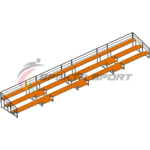 Купить Трибуна для зрителей 3 ряда на 66 мест с перилами в Пестове 